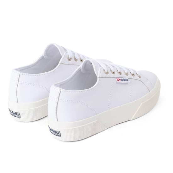Superga Dames/Dames 2740 Nappa Leren Platform Trainers (Optisch Wit/Avorio) - Image 2