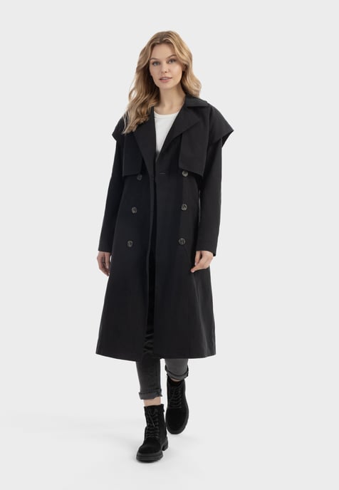 Dreimaster Trenchcoat Dames zwart - Image 5