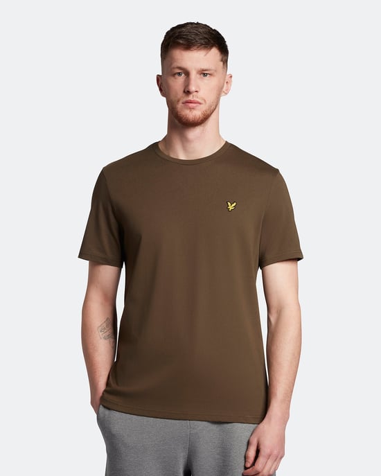 Lyle & Scott effen T-shirt in olijfgroen - Image 1