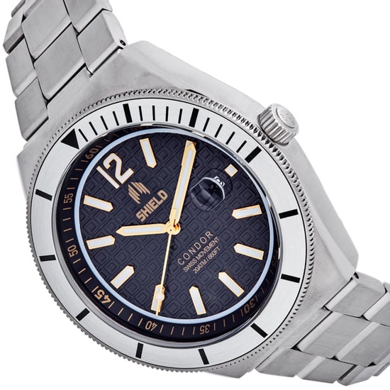 Shield Condor Bracelet Watch w/Date