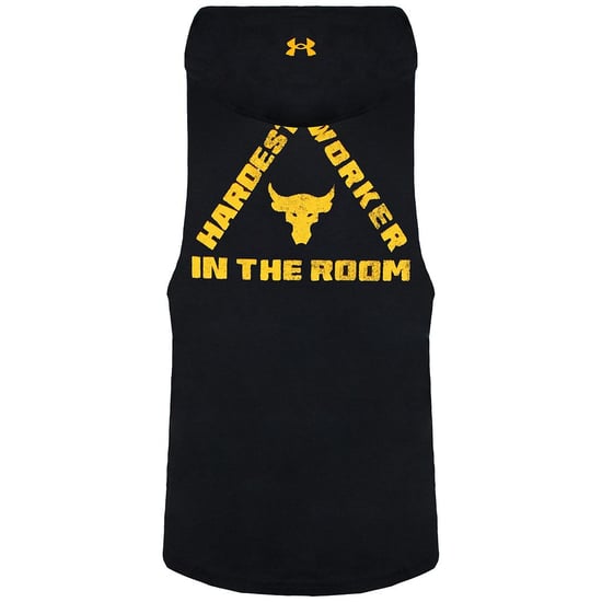 Under Armour Project Rock Mens Black Sleeveless Hoodie