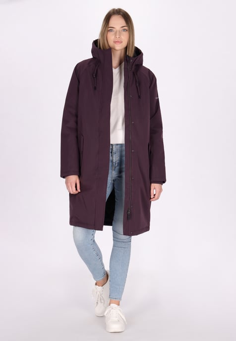 Dreimaster Winter parka Dames donker paars - Image 2