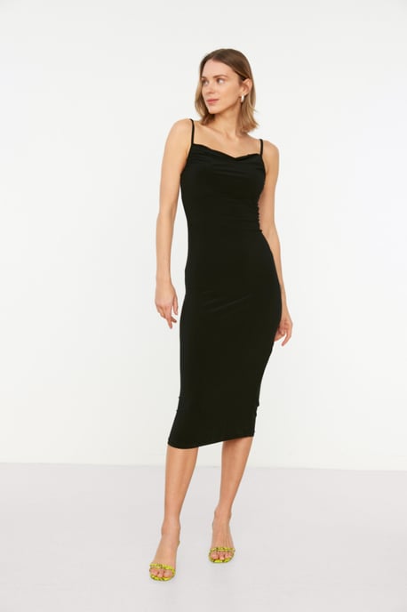 Trendyol Vrouw/Meisje  Col nek Bodycon Midi Jurk - Image 5