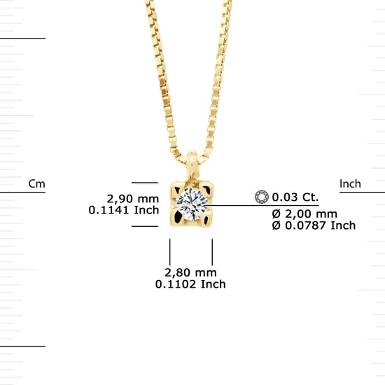 DIADEMA - Necklace with Diamonds - Yellow Gold - Venetian Chain