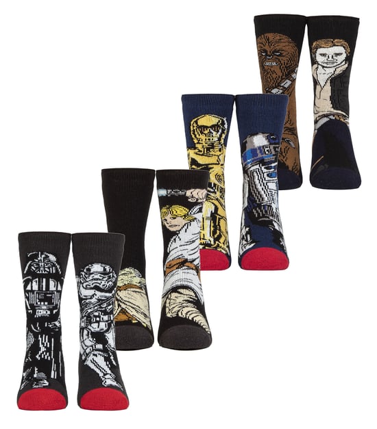 Heat Holders Lite 4 paar warme Star Wars-sokken voor kinderen - Star Wars - Image 1