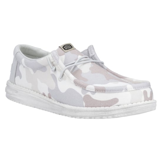 HEYDUDE Wally gewassen camo polyester herenschoenen in grijs woestijncamouflage - Image 6