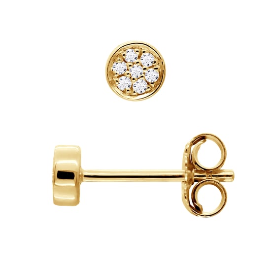 DIADEMA - Earrings with Diamonds - Yellow Gold