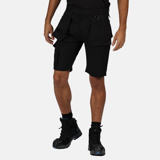 Regatta Heren Tactical Incursion Cargo Shorts (Zwart) - Image 3
