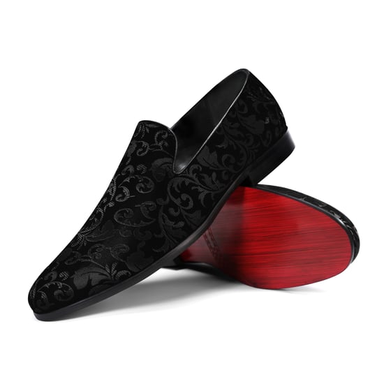 Heren Penny Loafers met Elegante Jacquard Zwart - Image 2