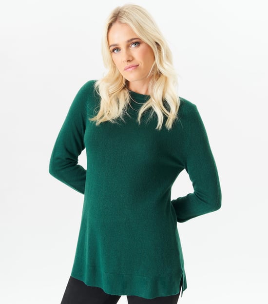 Fijngebreide oversized trui met ronde hals - Image 1