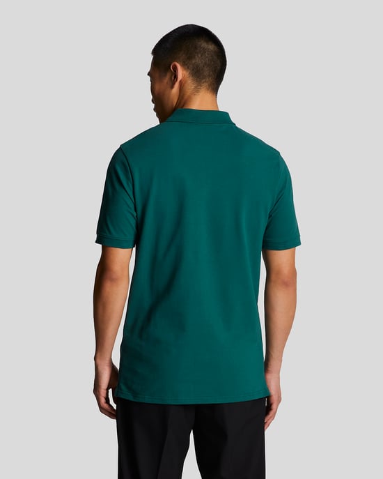 Lyle & Scott malachietgroen effen poloshirt - Image 3