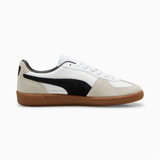 Puma Palermo leren sneakers in wit/zwart - Image 2