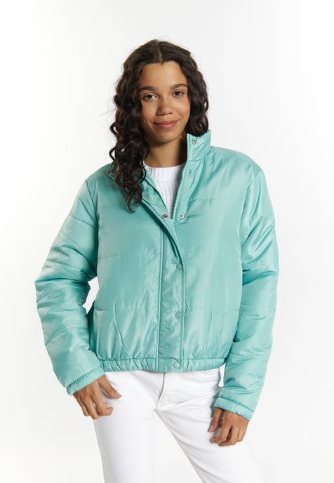 Mymo Licht gewatteerd blousonjack Dames Lagune Munt - Image 3
