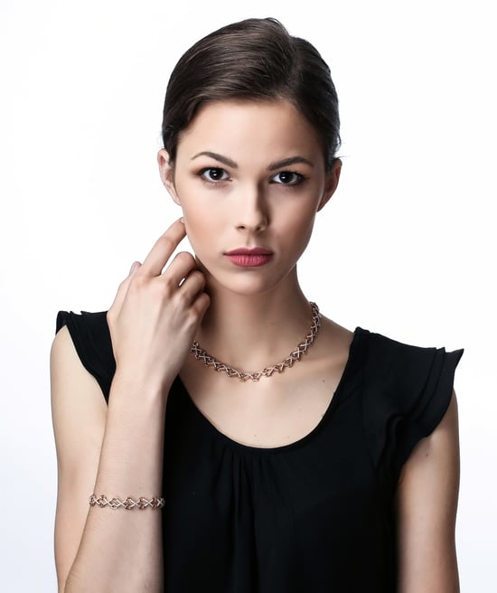 Orphelia Dames 925 Sterling Zilveren Ketting - Zilver/Roos ZK-7212 - Image 5