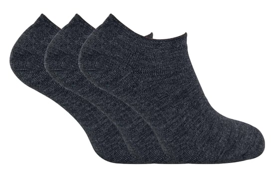 Set van 3 laag uitgesneden thermo sneakersokken voor heren - Houtskool - Image 1