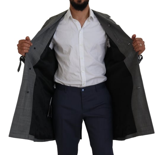 Geruiten wollen trenchcoat - Image 5