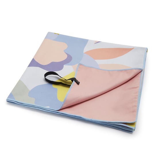 Regatta Abstract Floral Microfibre Beach Towel (Blue/Pink)