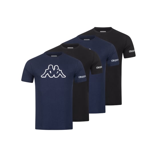 Kappa 4-Pack T-Shirt LOGO in Black/Blue