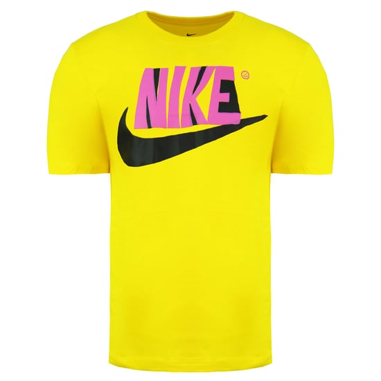 Nike Standard Fit Short Sleeve Crew Neck Yellow Mens T-Shirt CU9104 735