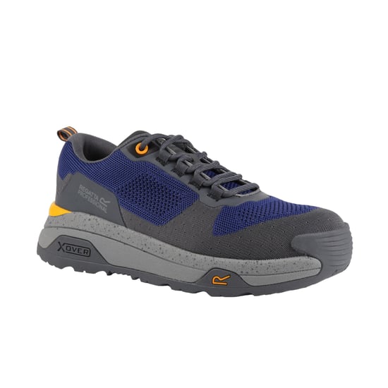 Regatta Mens Crossfort Safety Boots (Twilight Blue/Gunmetal Grey)