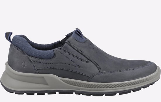 Hush Puppies Arthur Nubuck Heren Marineblauwe Instappers - Image 1
