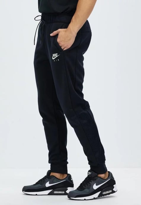 Nike Air Heren fleece trainingspak met ronde hals en geborstelde achterkant - Image 3