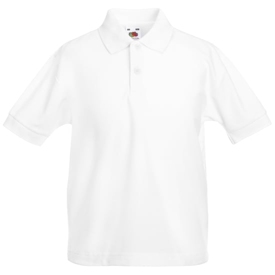 Fruit of the Loom Kinder/Kids Piqué Poloshirt met Korte Mouwen (Wit) - Image 1