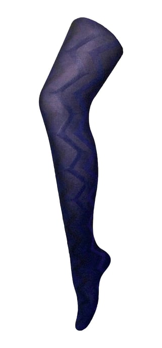 Sock Snob Dames80 denier ondoorzichtig patroon panty's - Blauw Weven - Image 1