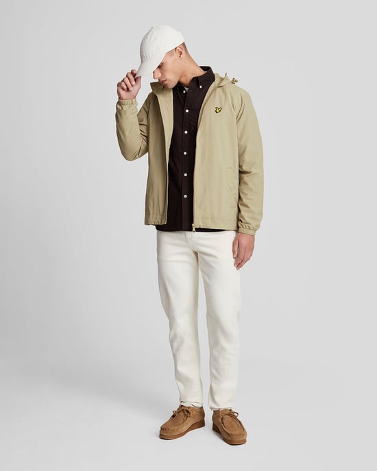 Lyle & Scott Branded Sage Unifrom korte groene lichtgewicht jas met capuchon - Image 2