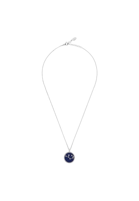 Zodiac Lapis Lazuli Gemstone Star Constellation Pendant Necklace Silver Sagittarius