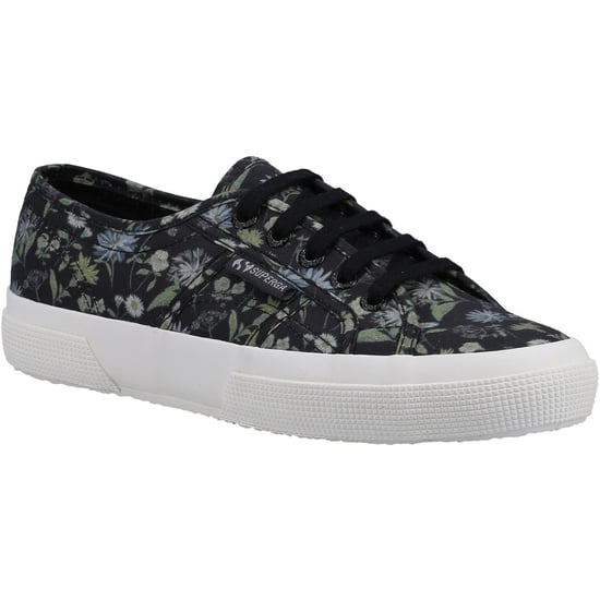 Superga 2750 Floral Print Cotton Damestrainers Donkergrijs/Bloemenprint - Image 1