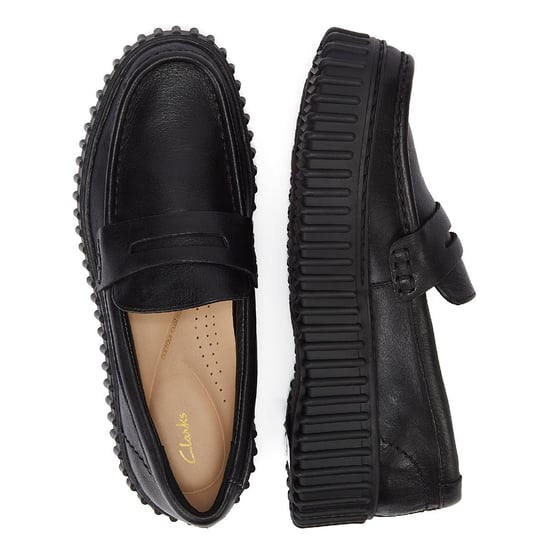 Clarks Torhill Penny Leather Damesschoenen Zwart Comfort Schoenen - Image 6