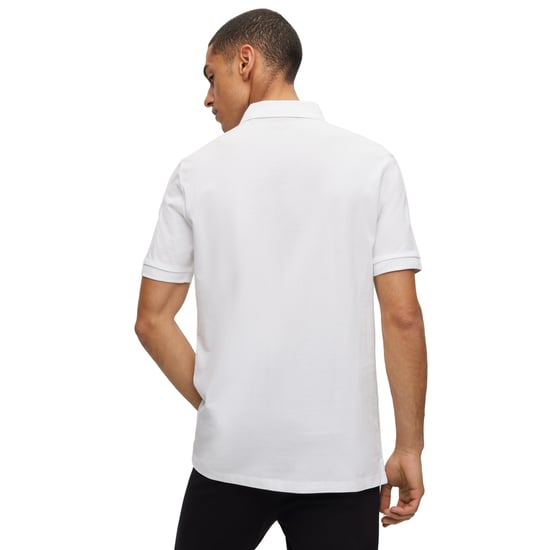 Men's Hugo Dereso232 Polo Shirt in White - Image 3
