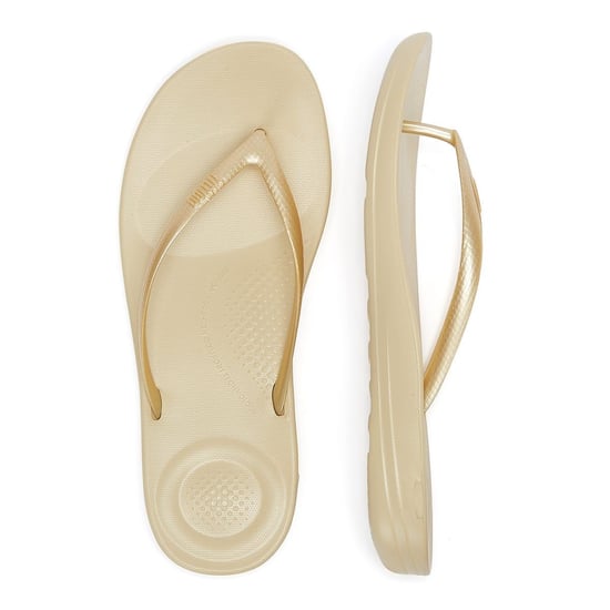 Fitflop IQushion Ergonomische Dames Gouden Teenslippers - Image 6