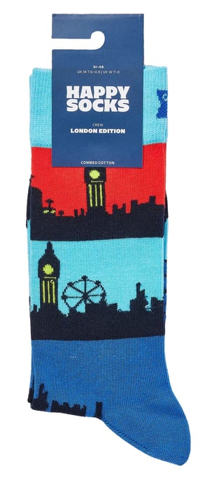 London Landmark Sokken | Happy Socks | Verjaardagscadeau Sokken - Blauw - Image 2