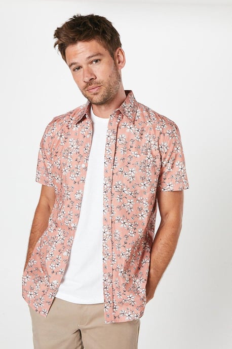 Floral Print Short Sleeve Shirt