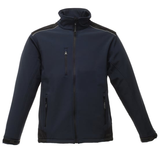 Regatta Mens Sandstorm Hardwearing Softshell Jacket (water Repellent) (Navy/Black)