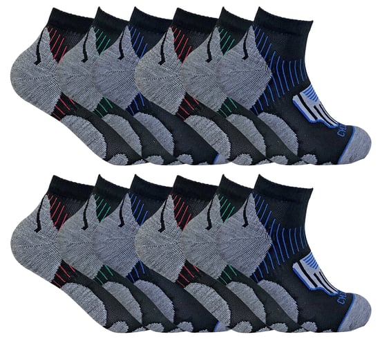 Sock Snob - 12 paar zwarte fietssokken voor heren - Zwart - Image 1