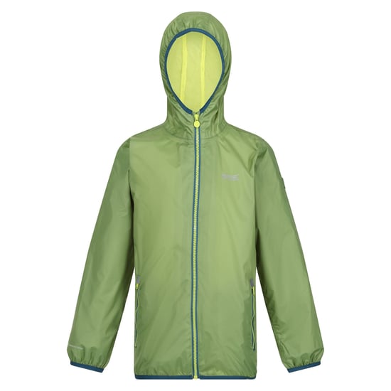 Regatta Groot Buitenshuis Kinderen/Kinderen Lever II Packaway Rain Jacket (Pikant groen) - Image 1