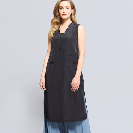 Lange bi-materiële vest - Image 2