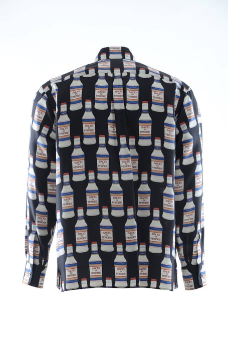 Dolce & Gabbana Men Silk Bottles Shirt - Image 2