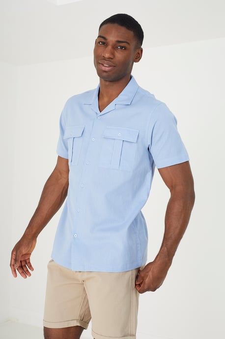Baby Blue 'Mikita' Short Sleeve Shirt