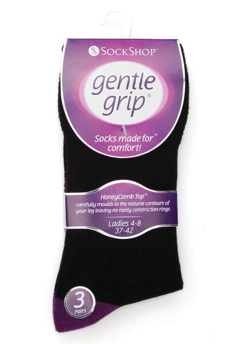 6 paar sokken zonder elastiek damessokken met zachte grip - GG11 - Image 2