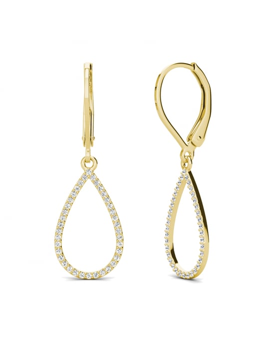 Laelia Dangling Hoop Earrings - Oostenrijks kristal - Image 1