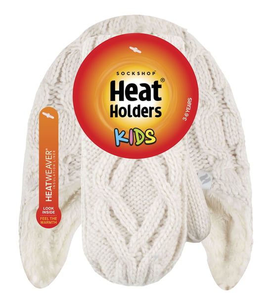 Heat Holders Meisjes Majestueuze Trapper Hat Mitts Set - Buttercream - Image 2