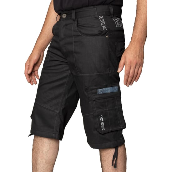 Enzo Heren Cargo Combat Denim Short - Image 2