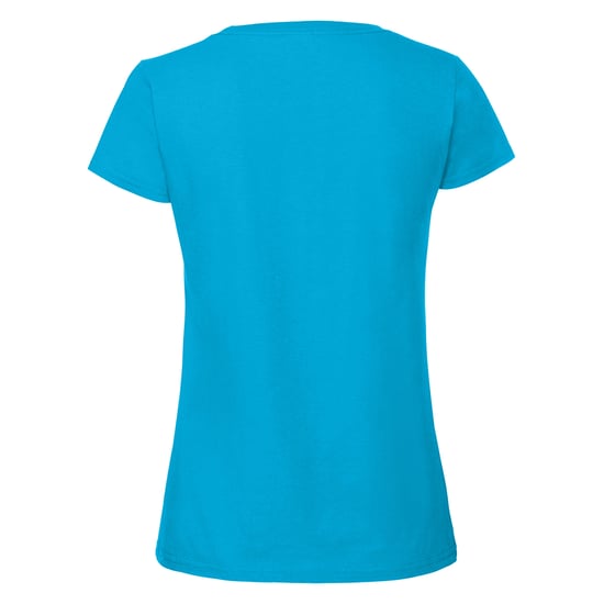 Fruit Of The Loom Vrouwen / Dames Ringgesponnen Premium T-Shirt (Azuurblauw) - Image 2