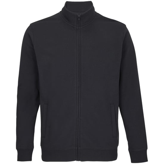 SOLS Unisex Cooper Sweat Jacket met volledige rits voor volwassenen (Zwart) - Image 1