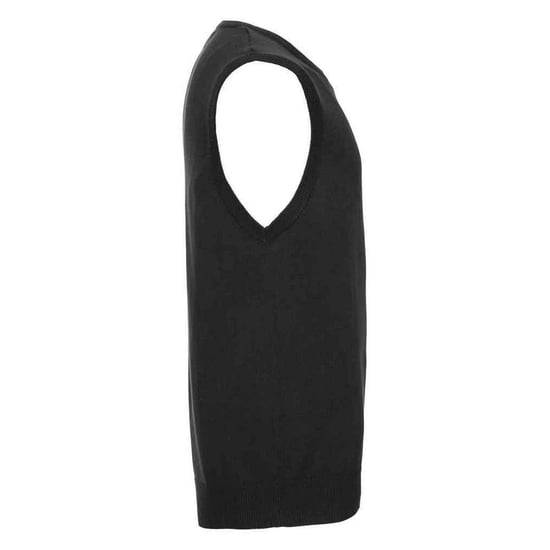 Russell Collection Heren Gebreid V Hals Mouwloos Sweatshirt (Zwart) - Image 3