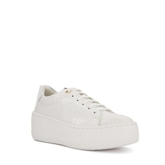 Dune Ladies Estrid - Top-Stitch-Detail Flatform Trainers